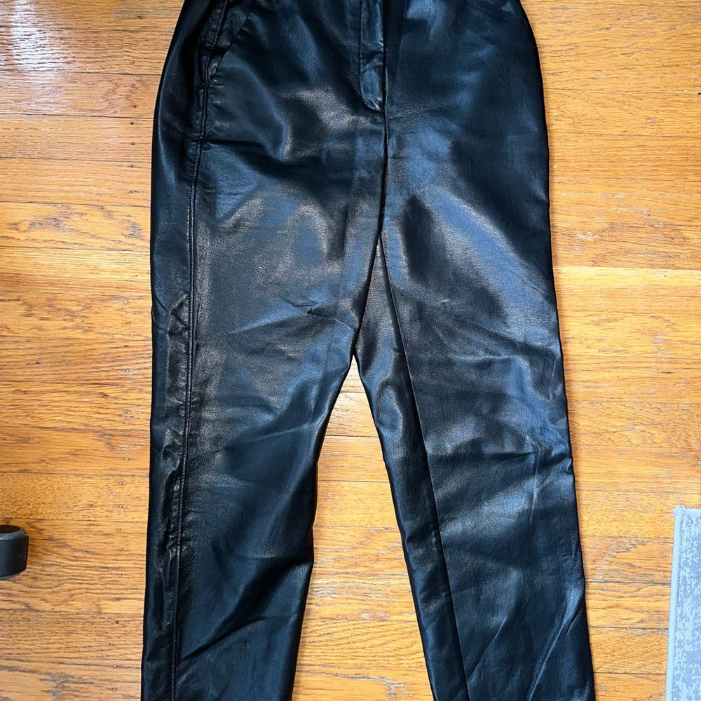 Aritzia Black Vegan Leather Pants